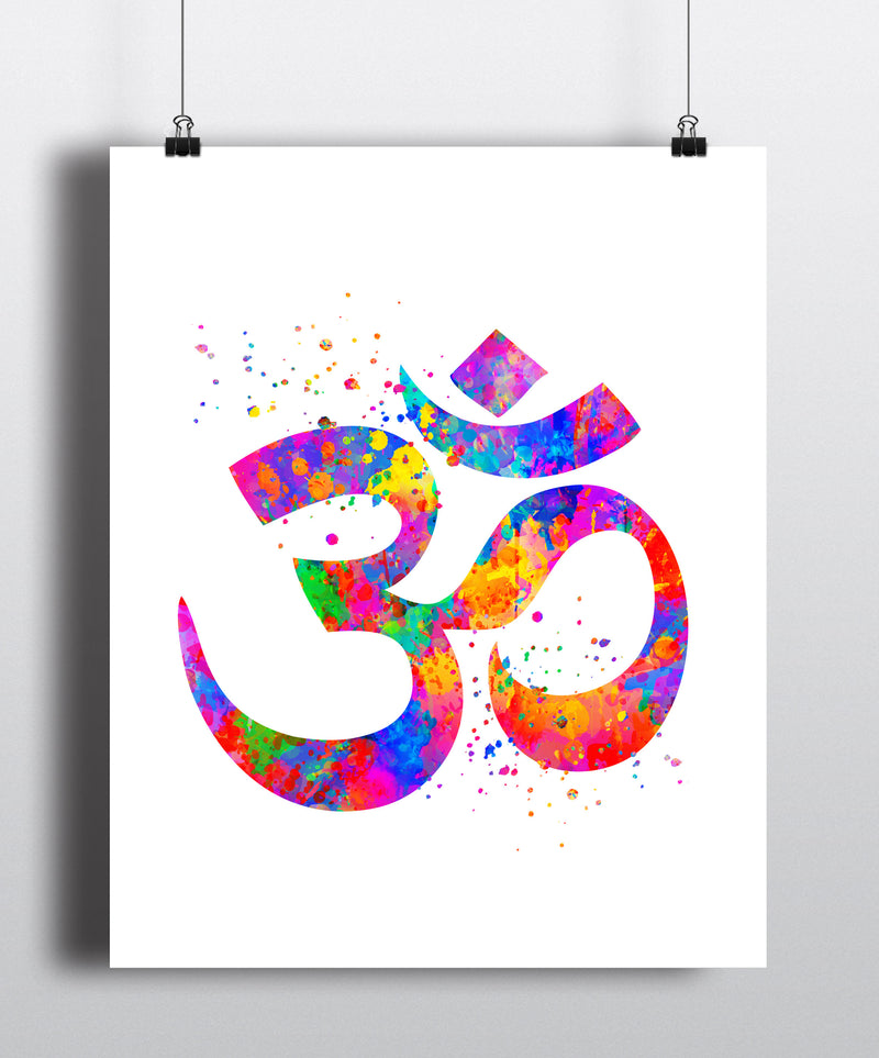 Om Symbol Watercolor Art Print - Unframed - Zuzi's