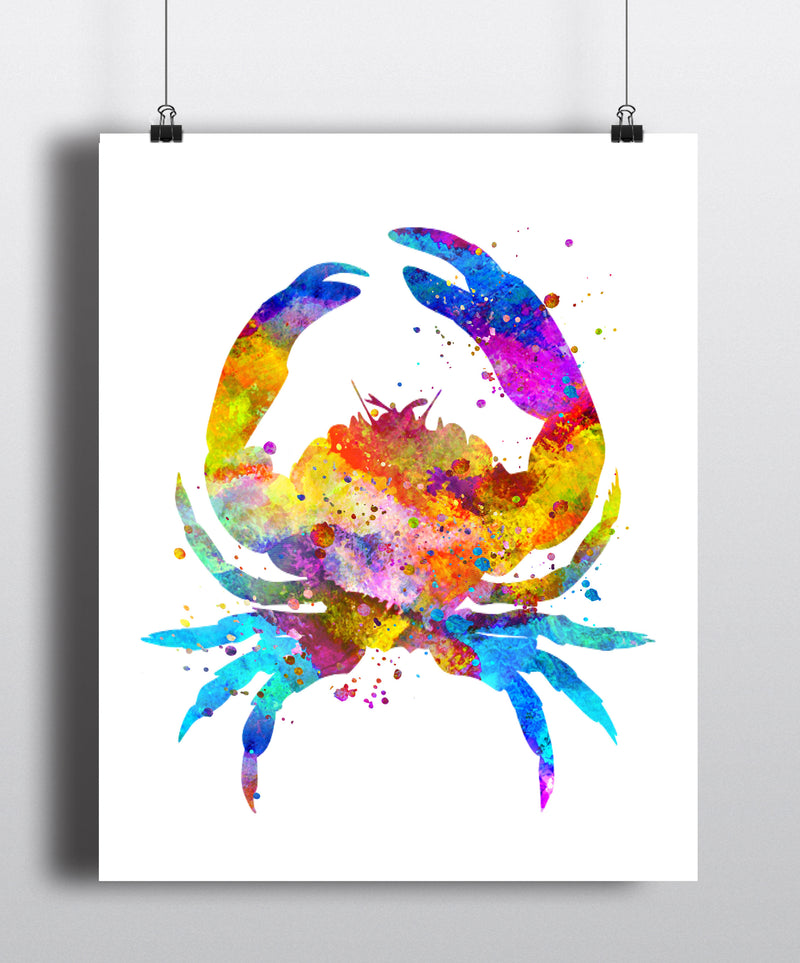 Crab Watercolor Art Print - Unframed - Zuzi's