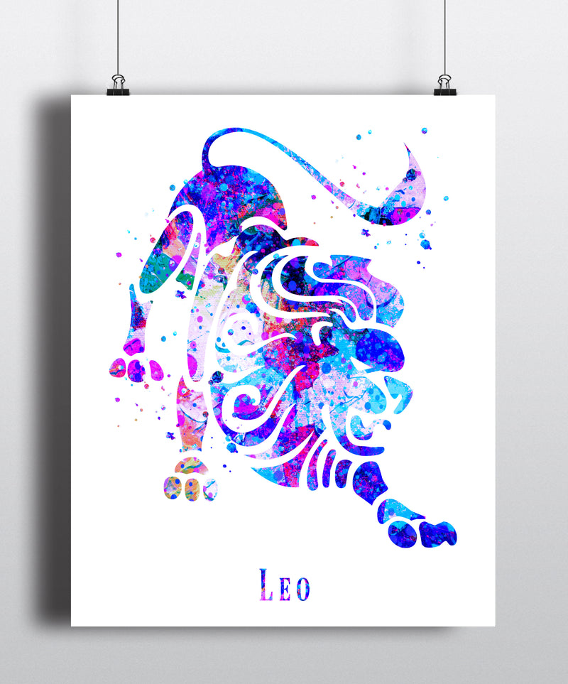 Leo Astrology Art Print - Unframed - Zuzi's