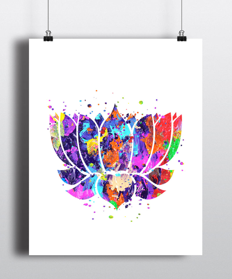 Lotus Watercolor Art Print - Unframed - Zuzi's