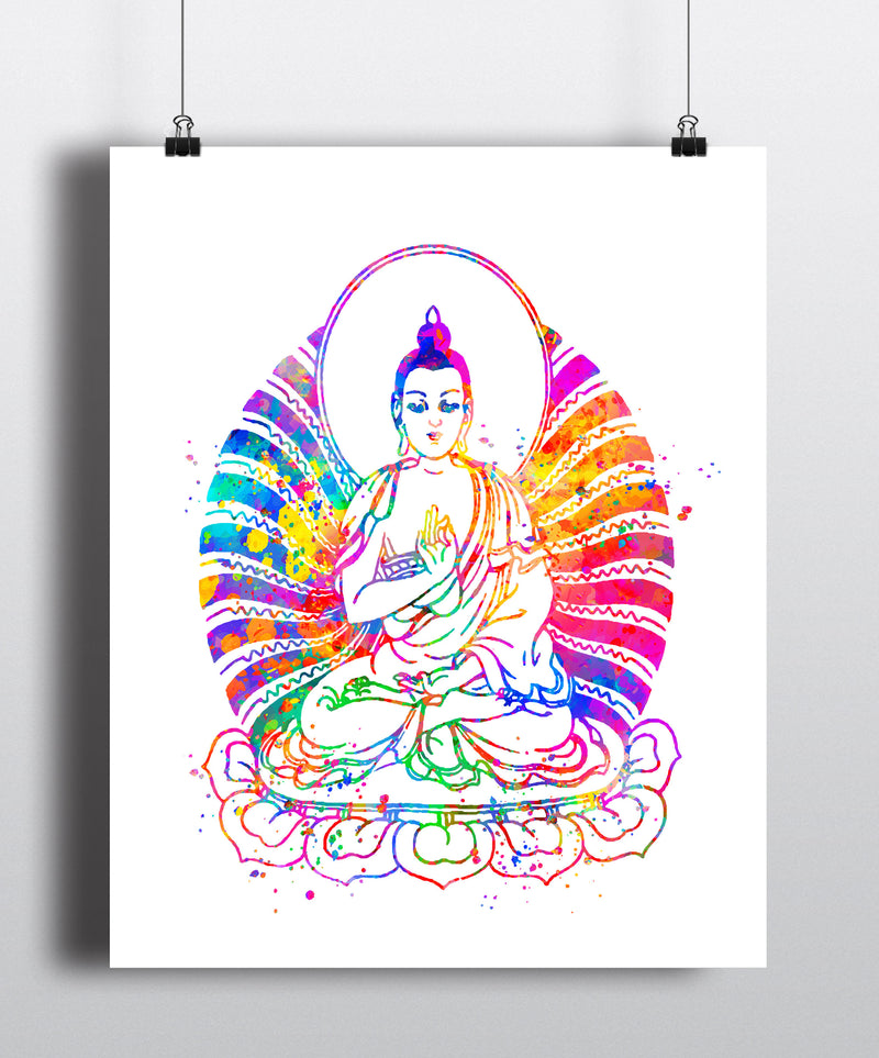 Buddha Watercolor Art Print - Unframed - Zuzi's