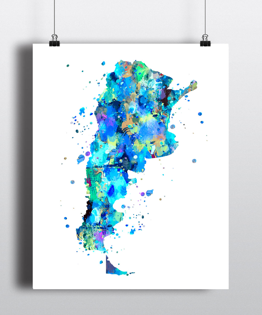 Argentina Map Art Print - Unframed - Zuzi's