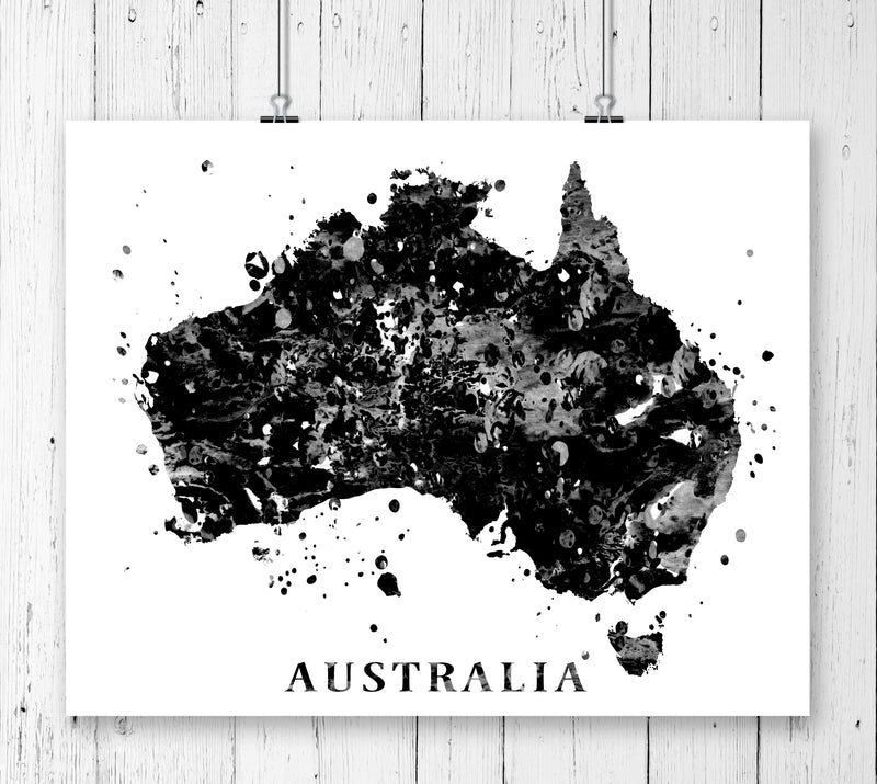 Australia Map Art Print - Unframed - Zuzi's