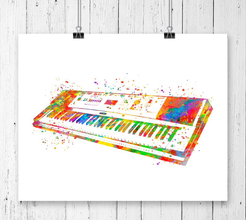 Piano Keyboard Watercolor Art Print - Unframed - Zuzi's