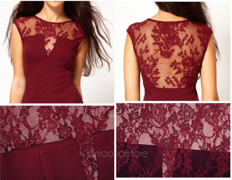 Sleeveless Slim Hip Sexy Lace Dress - Zuzi's