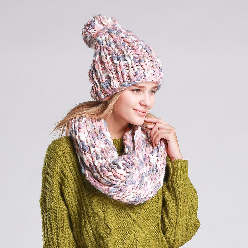 Knitted Hat and  Scarf Set Multiple Colors - Zuzi's