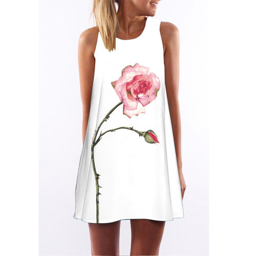 Floral Print Chiffon Dress Multiple Designs - Zuzi's