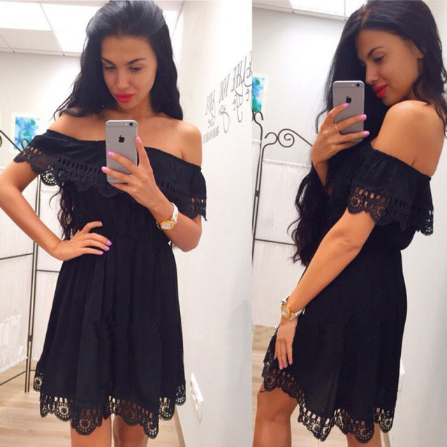 Boho Lace Dress Multiple Colors - Zuzi's