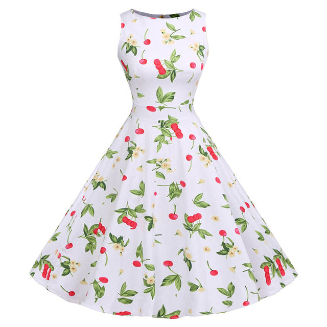 Floral Print Sleeveless Dress Multiple Colors - Zuzi's