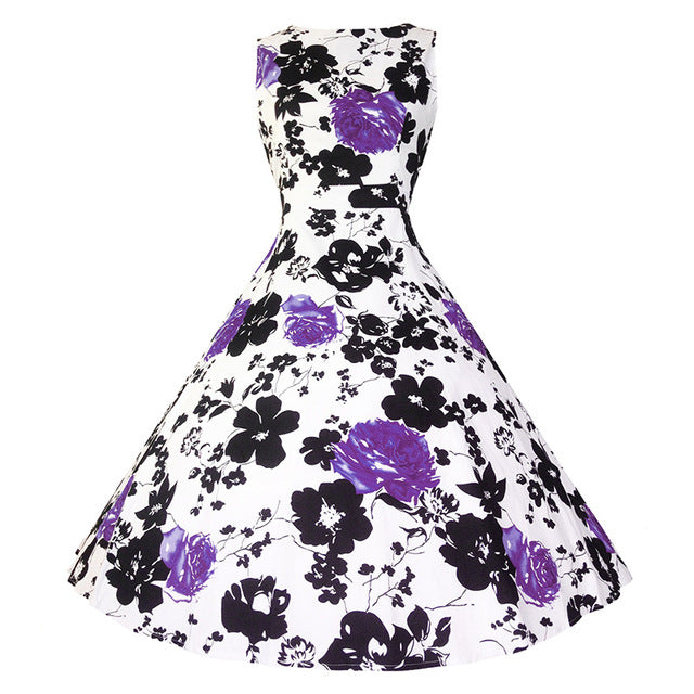 Floral Print Sleeveless Dress Multiple Colors - Zuzi's