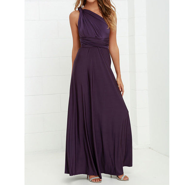 Wrap Convertible Boho Maxi  Dress Multiple Colors - Zuzi's