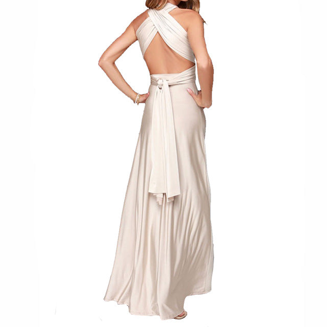 Wrap Convertible Boho Maxi  Dress Multiple Colors - Zuzi's