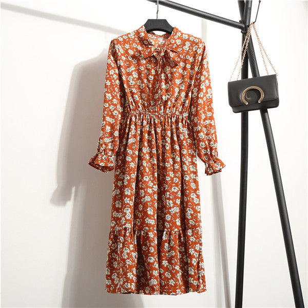 Chiffon Print Dress  Multiple Colors - Zuzi's