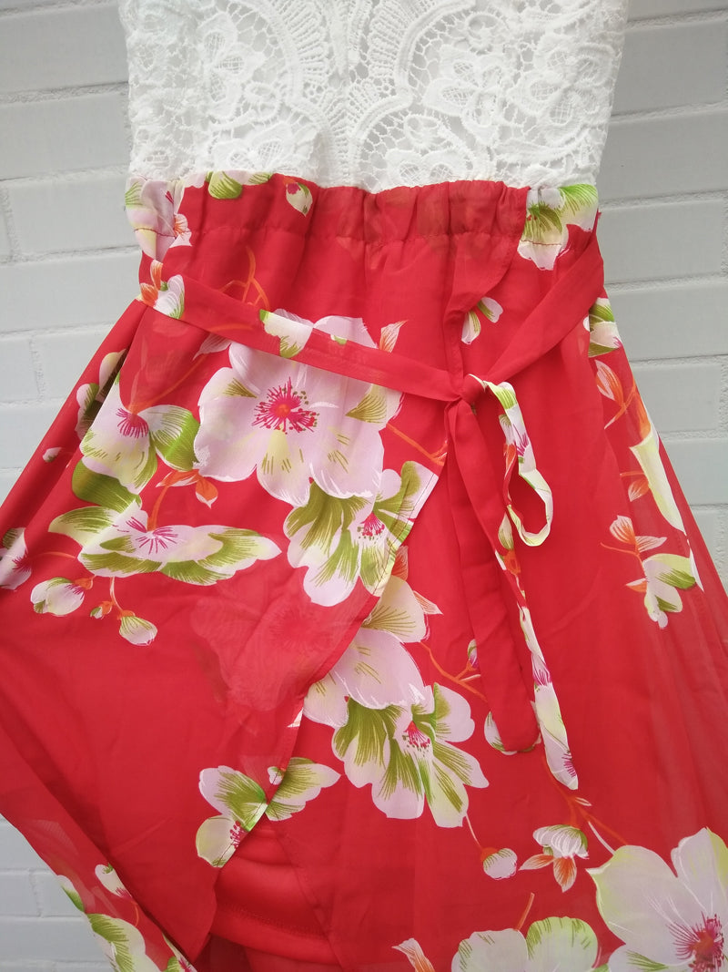 Lace flower print dress Multiple Designs - Zuzi's