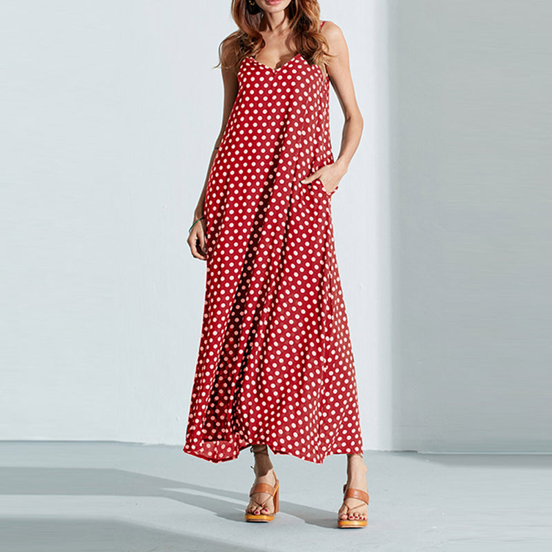 Polka Dot  Maxi Dress - Zuzi's