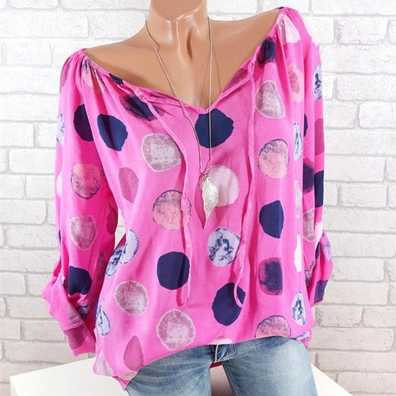 Polka Dot Printing Street-wear Blouse - Zuzi's