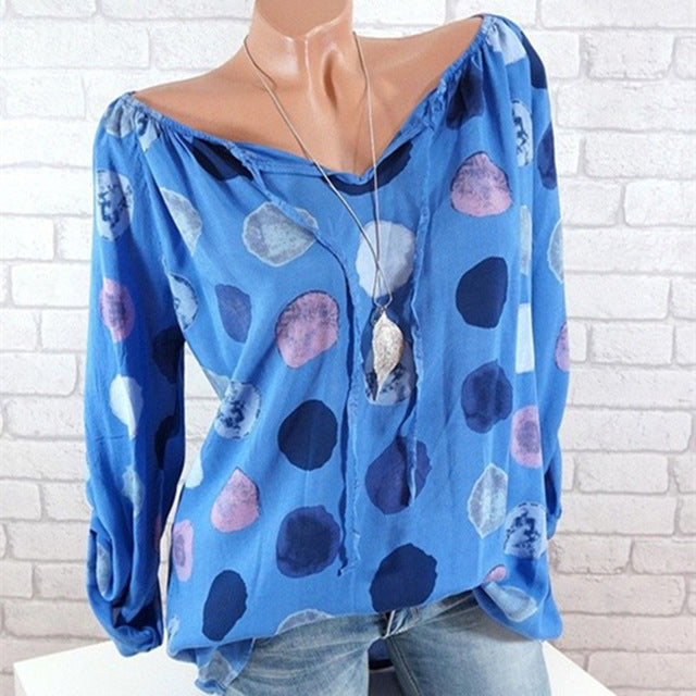 Polka Dot Printing Street-wear Blouse - Zuzi's