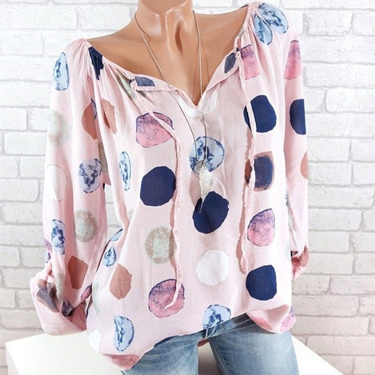 Polka Dot Printing Street-wear Blouse - Zuzi's