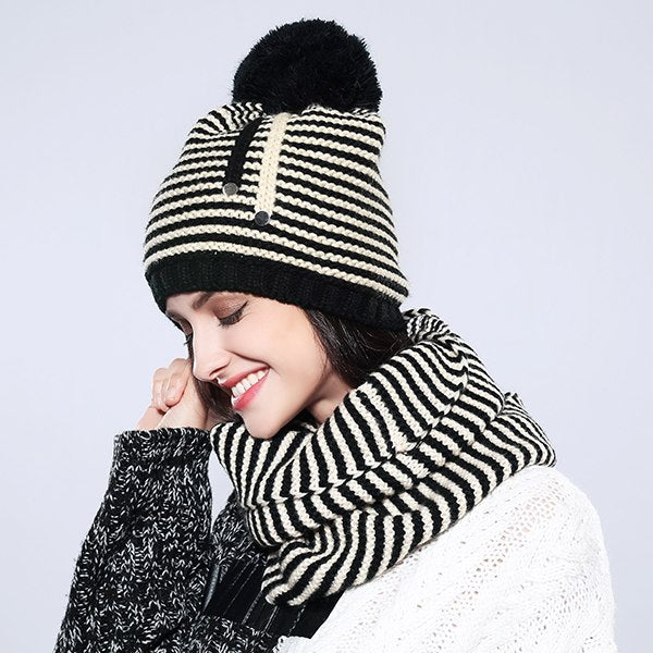Knitted Hat And Scarf Set Multiple Colors - Zuzi's