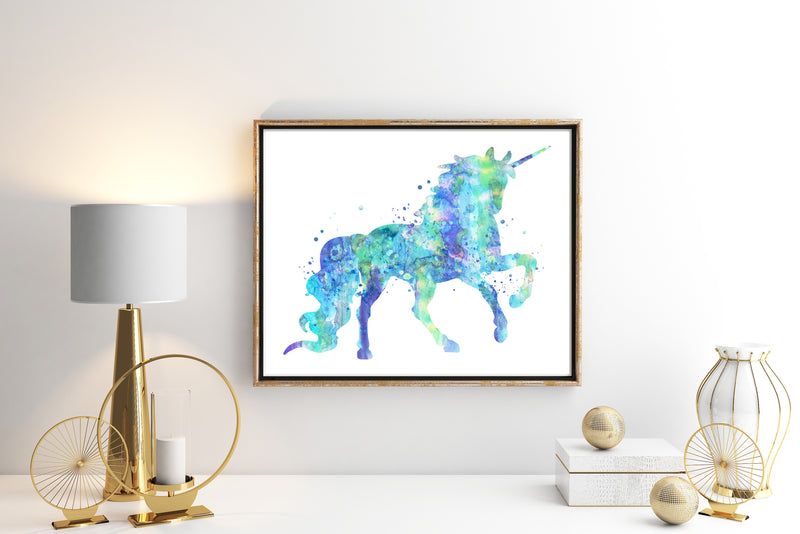 Watercolor Unicorn Art Print - Unframed - Zuzi's