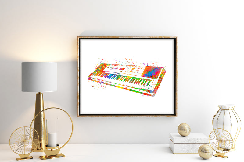 Piano Keyboard Watercolor Art Print - Unframed - Zuzi's