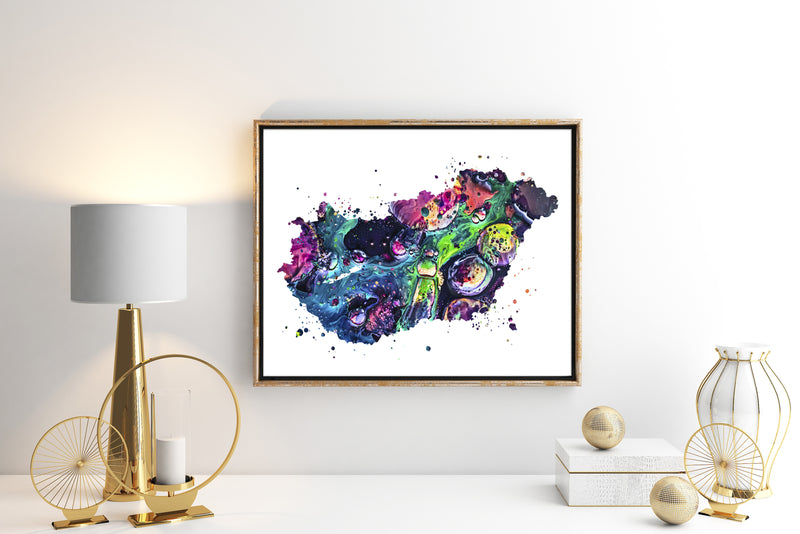 Hungary Map Art Print - Unframed - Zuzi's