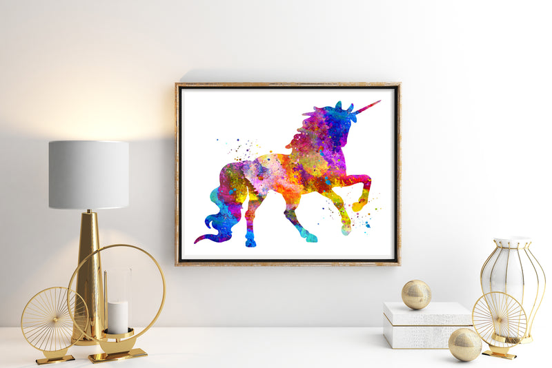 Watercolor Unicorn Art Print - Unframed - Zuzi's