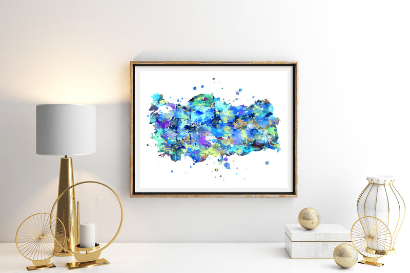 Turkey Map Art Print - Unframed - Zuzi's