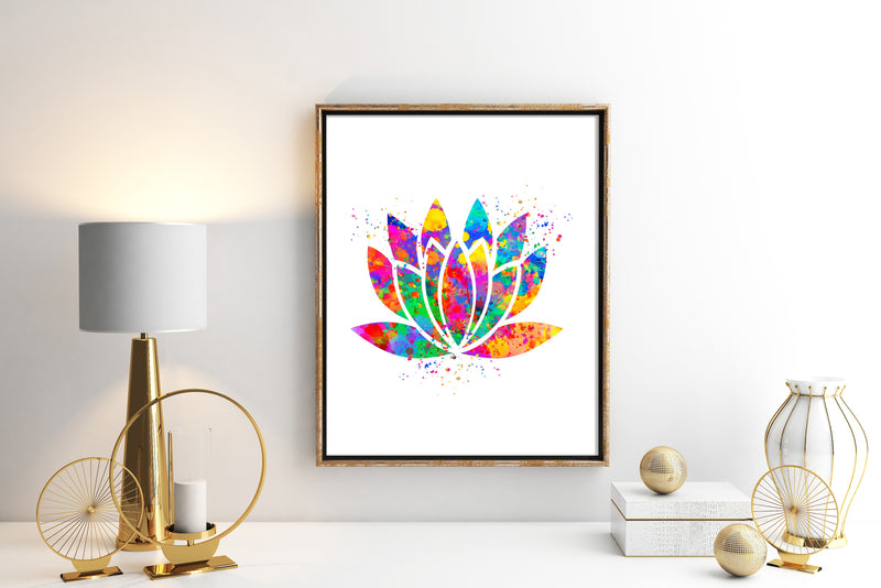 Lotus Watercolor Art Print - Unframed - Zuzi's