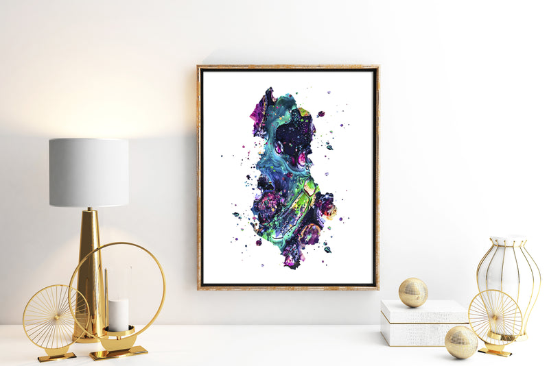 Albania Map Art Print - Unframed - Zuzi's