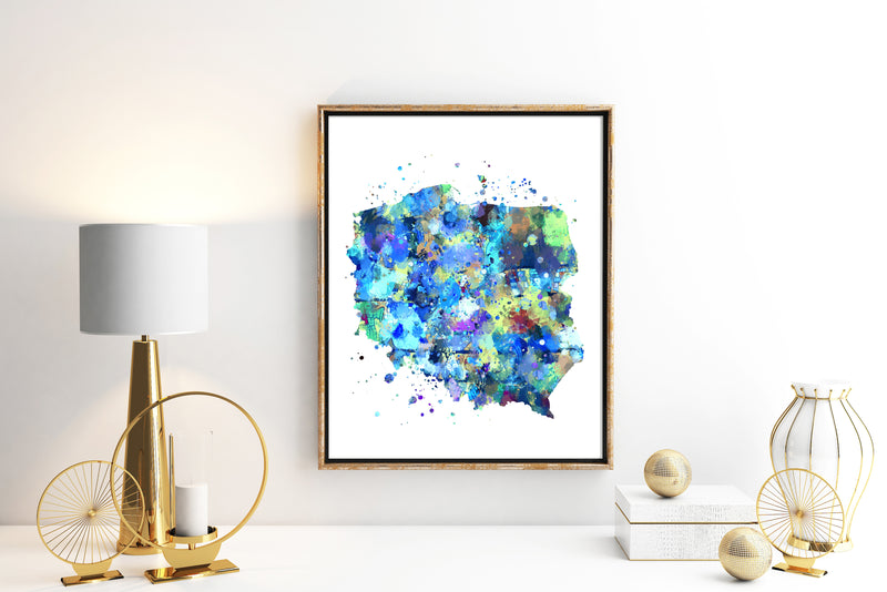 Poland Map Art Print - Unframed - Zuzi's