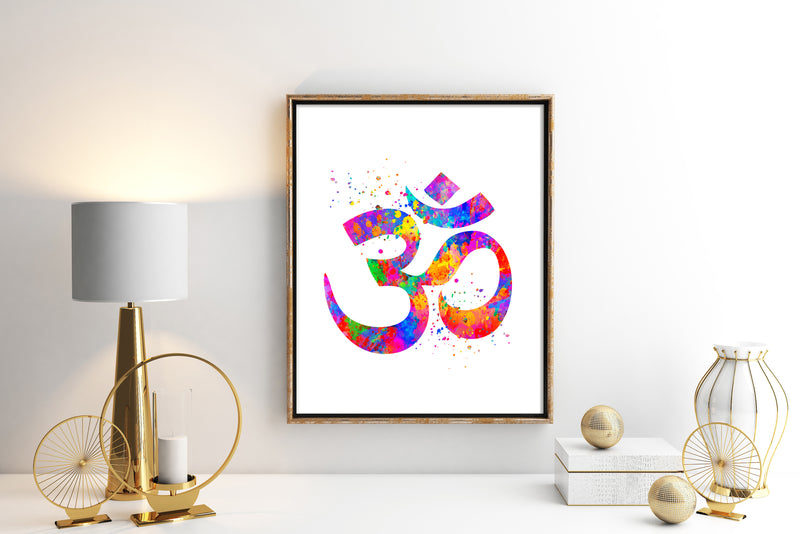 Om Symbol Watercolor Art Print - Unframed - Zuzi's