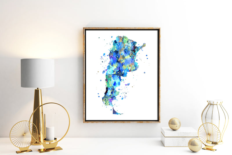 Argentina Map Art Print - Unframed - Zuzi's