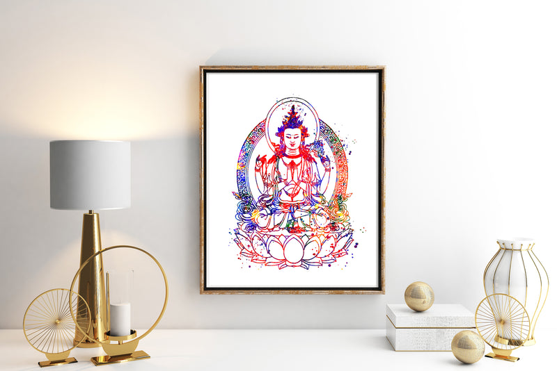 Buddha Watercolor Art Print - Unframed - Zuzi's