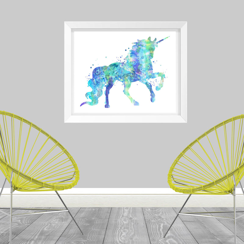 Watercolor Unicorn Art Print - Unframed - Zuzi's